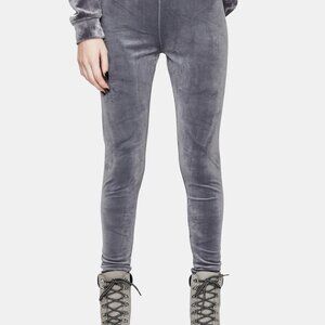 NWT Juicy Couture Grey Lounge Luxe Velour Leggings Sz. M